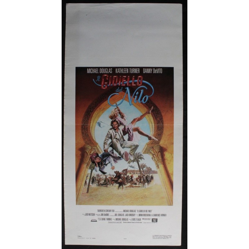 GIOIELLO DEL NILO - Teague - Turner, Douglas - LOCANDINA ORIGINALE 1985