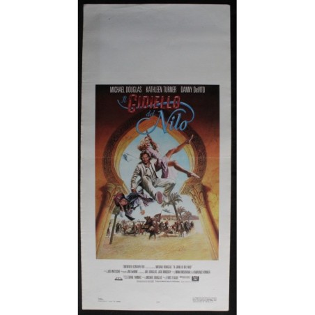 GIOIELLO DEL NILO - Teague - Turner, Douglas - LOCANDINA ORIGINALE 1985