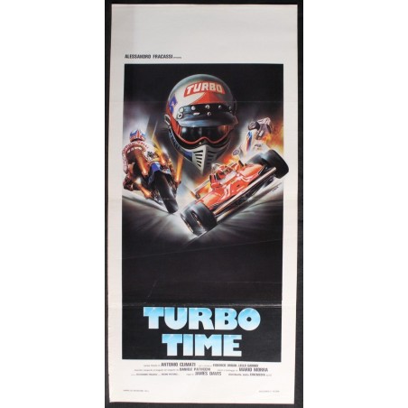 TURBO TIME - Davis - Lauda, Garinei - LOCANDINA ORIGINALE 1983