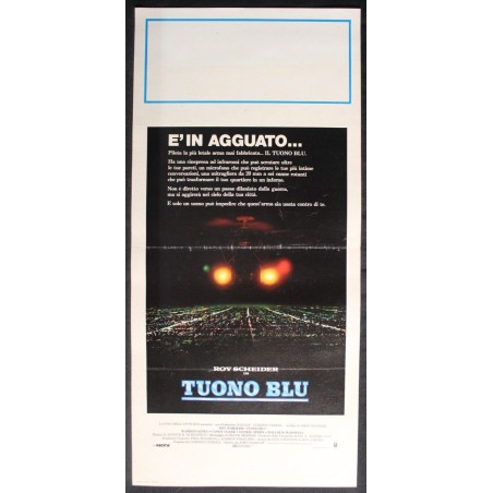 TUONO BLU - Badham - Oates, Scheider - LOCANDINA ORIGINALE 1983
