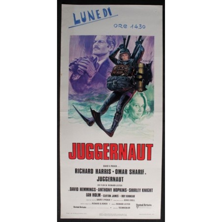 JUGGERNAUT - Lester - Sharif, Harris - LOCANDINA ORIGINALE 1974