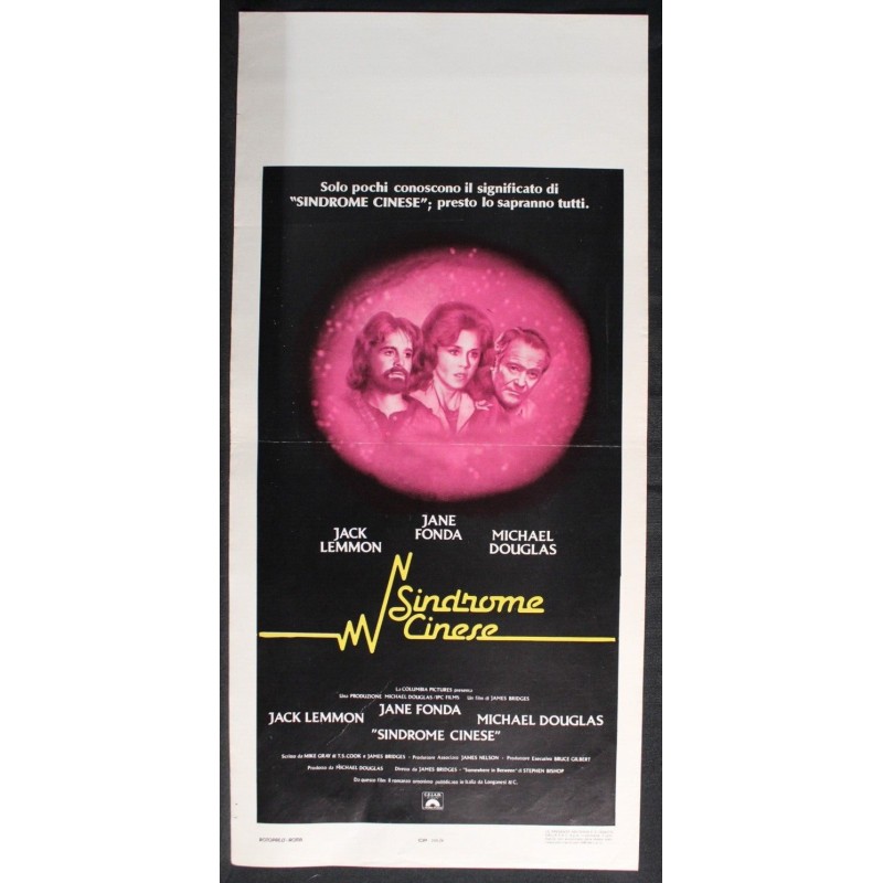 SINDROME CINESE - Bridges - Lemmon, Fonda - LOCANDINA ORIGINALE 1979