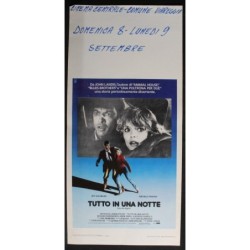 TUTTO IN UNA NOTTE - Landis - Pfeiffer, Goldblum - LOCANDINA ORIGINALE 1985