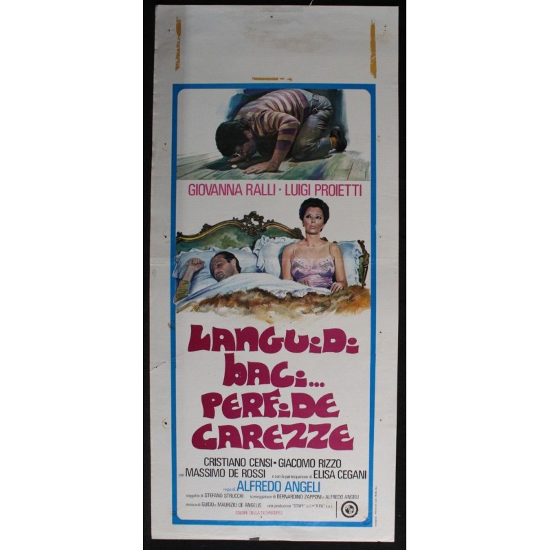 LANGUIDI BACI.. PERFIDE CAREZZE - Angeli - Ralli, Proietti - LOCANDINA ORIG 1976