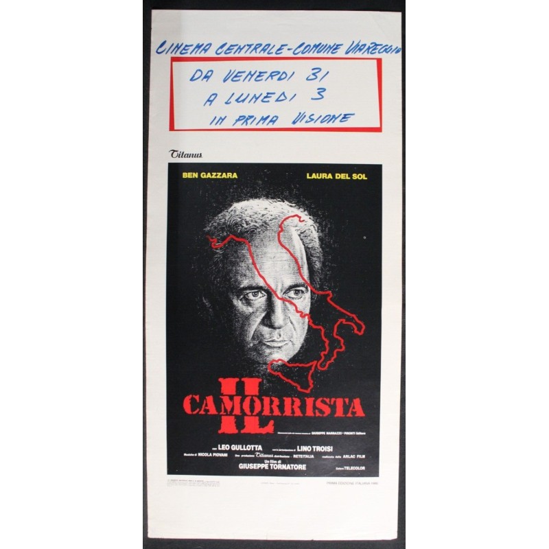 IL CAMORRISTA - Tornatore - del Sol, Gazzara - LOCANDINA ORIGINALE 1986