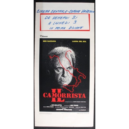 IL CAMORRISTA - Tornatore - del Sol, Gazzara - LOCANDINA ORIGINALE 1986