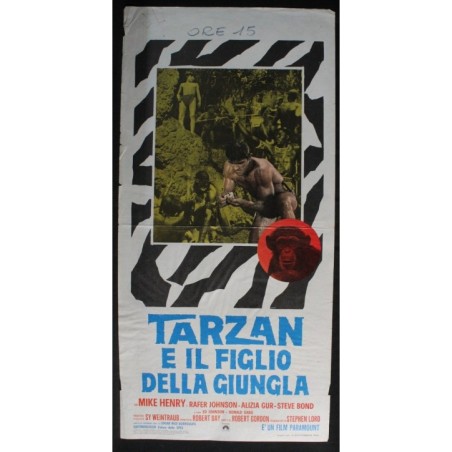 TARZAN E IL FIGLIO DELLA GIUNGLA - Gordon - Henry, Johnson - LOCANDINA ORIG 1967