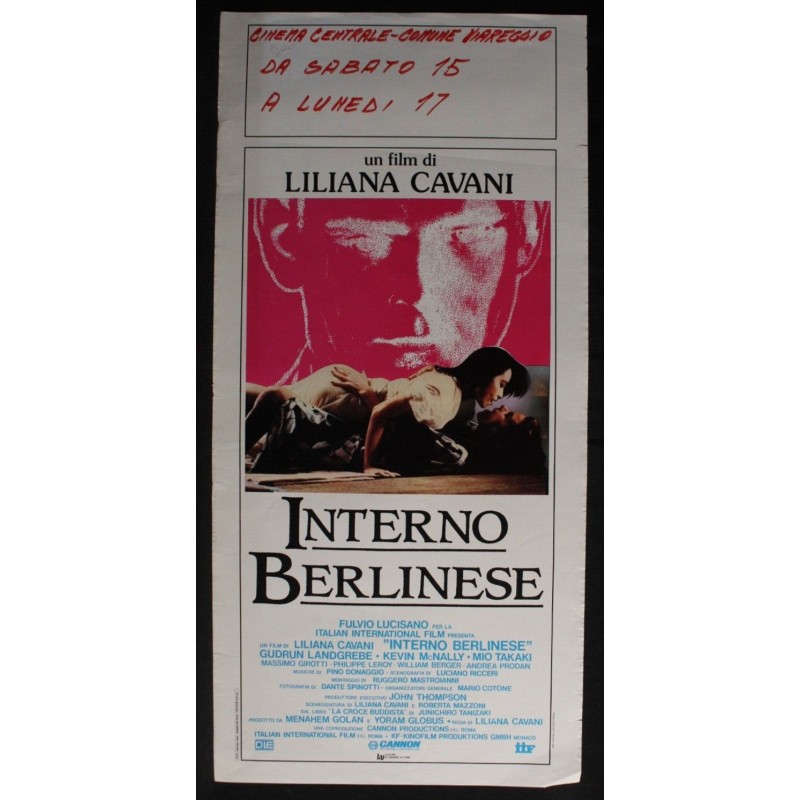 INTERNO BERLINESE - Cavani - McNally, Landgrebe - LOCANDINA ORIGINALE 1985