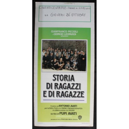 STORIA DI RAGAZZI E DI RAGAZZE - Avati - Andreasi, Rovere - LOCANDINA ORIG 1989