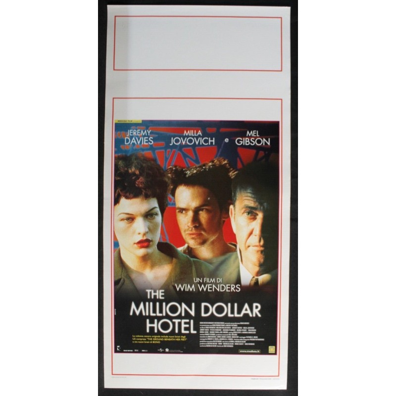 THE MILLION DOLLAR HOTEL - Wenders - Jovovich, Davies - LOCANDINA ORIGINALE 2000