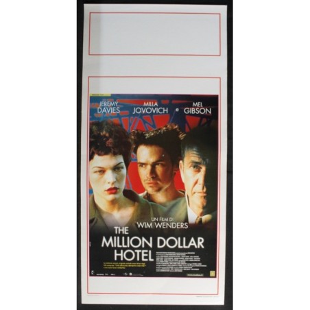 THE MILLION DOLLAR HOTEL - Wenders - Jovovich, Davies - LOCANDINA ORIGINALE 2000