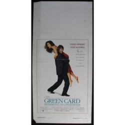 GREEN CARD - Weir - MacDowell, Depardieu - LOCANDINA ORIGINALE 1990