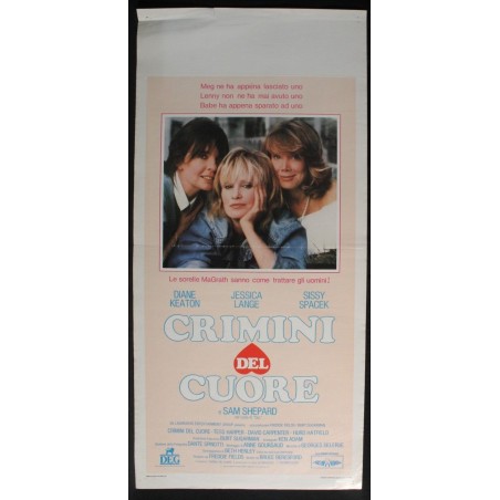CRIMINI DEL CUORE - Beresford - Lange, Keaton - LOCANDINA ORIGINALE 1986