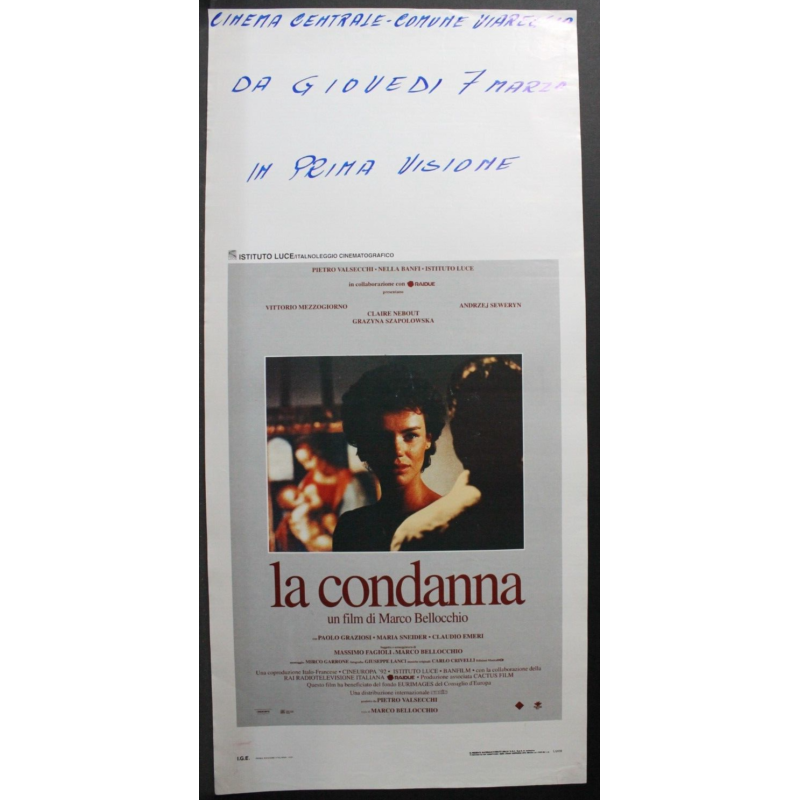 AGATA E LA TEMPESTA - Soldini - Maglietta, Battiston - LOCANDINA ORIGINALE 2004