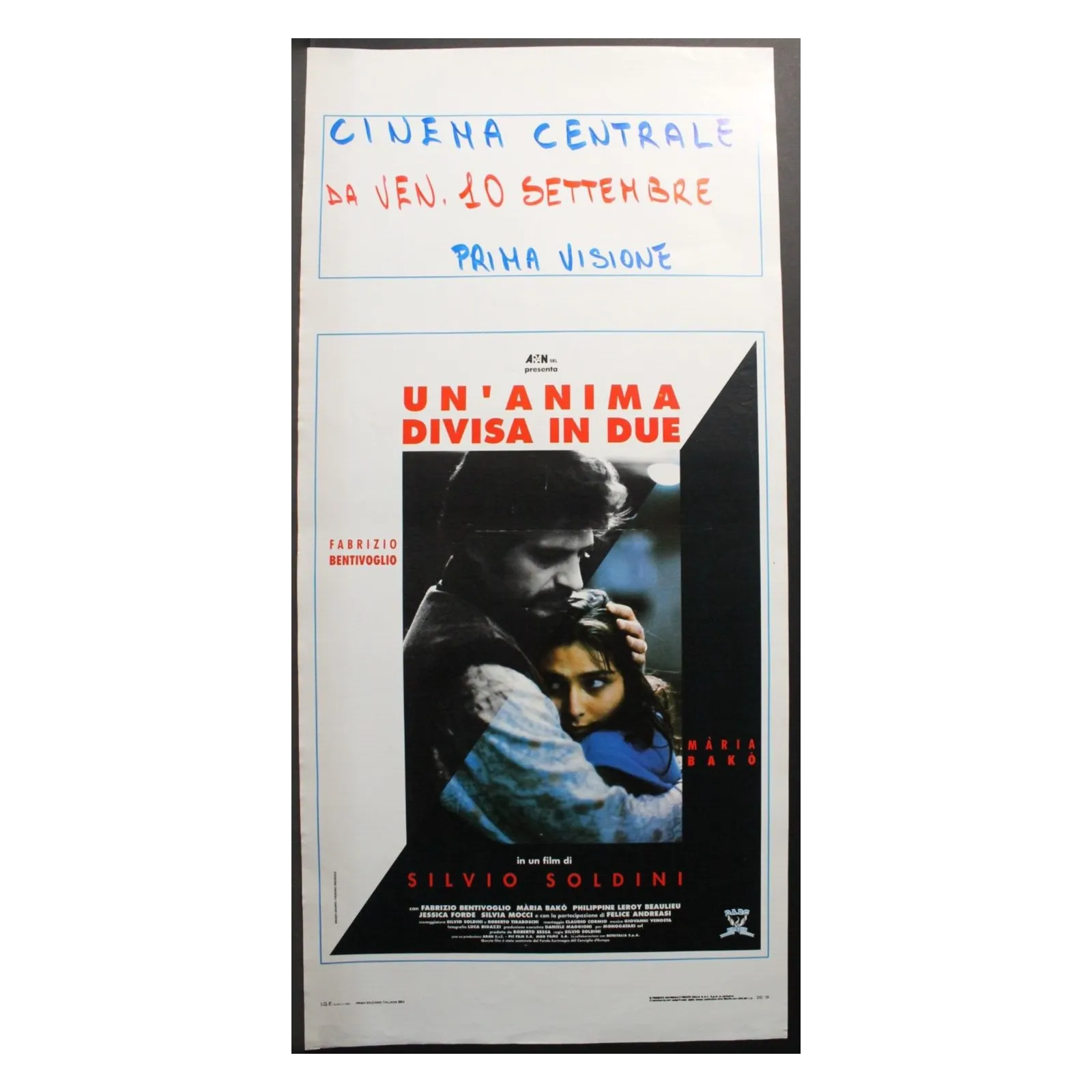 SENZA PELLE - D'Alatri - Galiena, Rossi Stuart - LOCANDINA ORIGINALE 1994