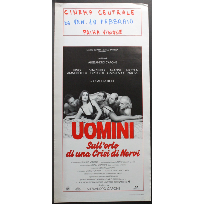 L'UOMO CHE AMA - Tognazzi - Rappoport, Favino - LOCANDINA ORIGINALE 2008