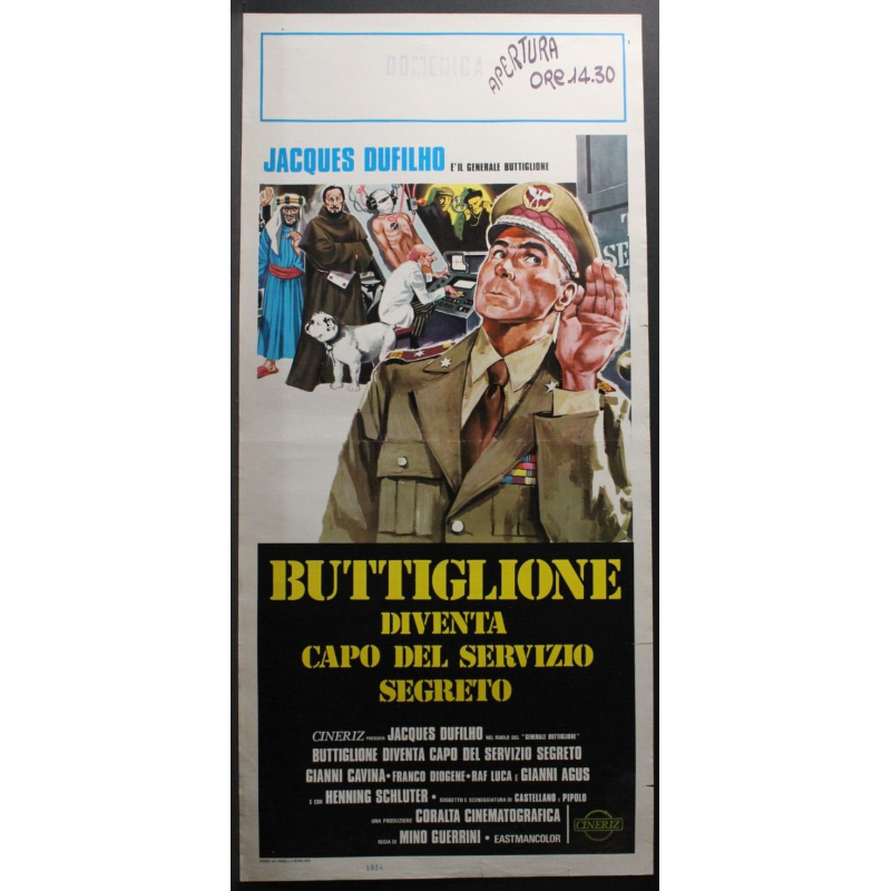ATTENTI AL BUFFONE - Bevilacqua - Melato, Manfredi - LOCANDINA ORIGINALE 1975