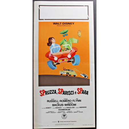 SPRUZZA SPARISCI E SPARA - Butler - Romero, Russell - LOCANDINA ORIGINALE 1972