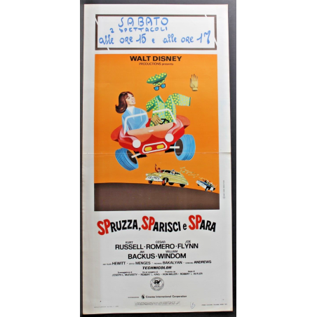 SPRUZZA SPARISCI E SPARA - Butler - Romero, Russell - LOCANDINA ORIGINALE 1972