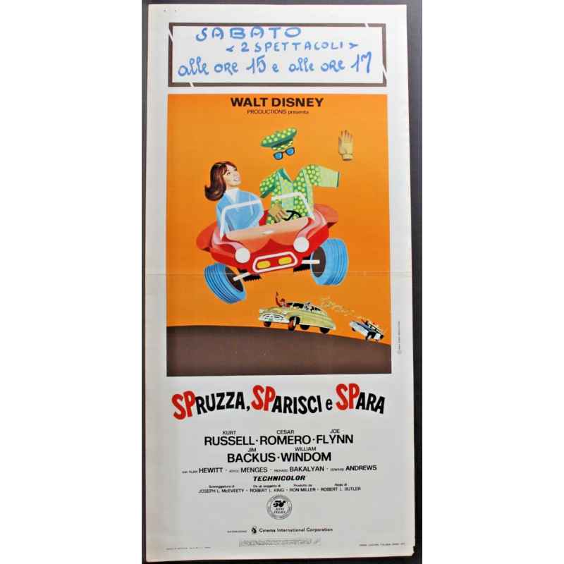 SPRUZZA SPARISCI E SPARA - Butler - Romero, Russell - LOCANDINA ORIGINALE 1972