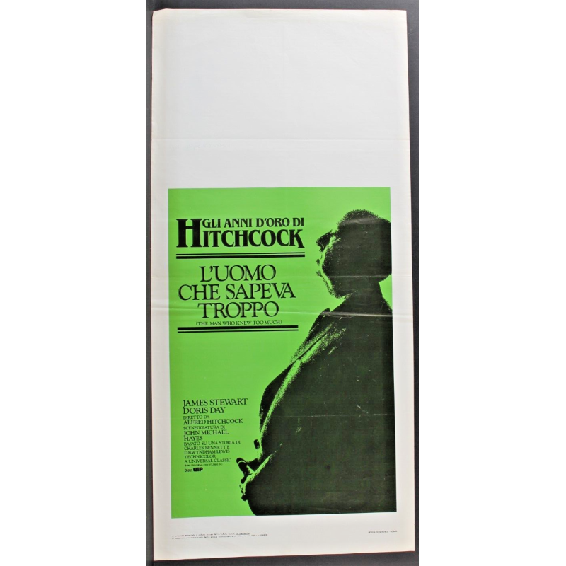 L'UOMO CHE SAPEVA TROPPO - Hitchcock - Stewart, Day - LOCANDINA ORIGINALE 1956
