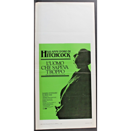 L'UOMO CHE SAPEVA TROPPO - Hitchcock - Stewart, Day - LOCANDINA ORIGINALE 1956