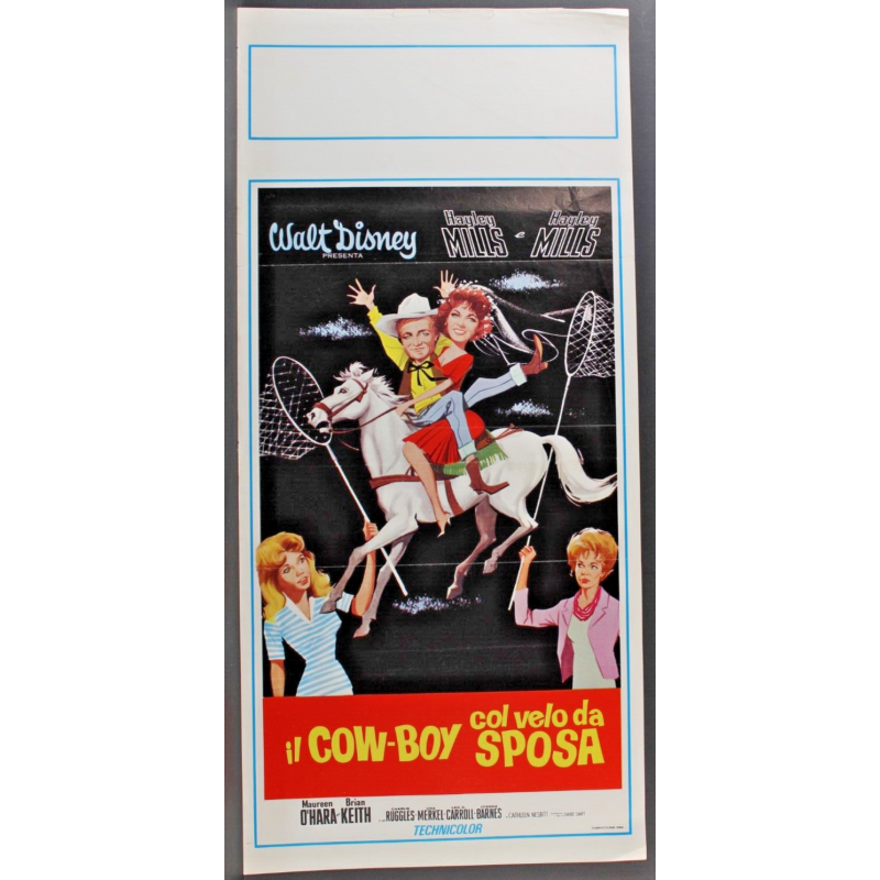 IL COW-BOY OL VELO DA SPOSA - Swift - O'Hara, Mills - LOCANDINA ORIGINALE 1961