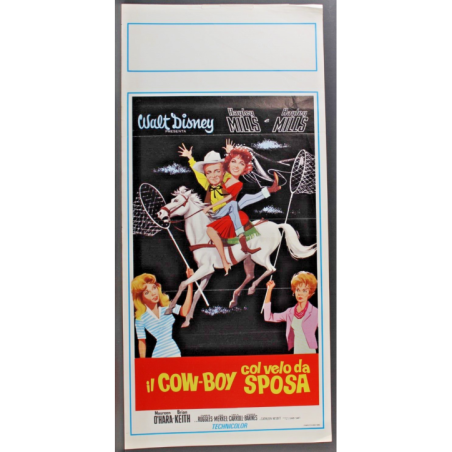 IL COW-BOY OL VELO DA SPOSA - Swift - O'Hara, Mills - LOCANDINA ORIGINALE 1961