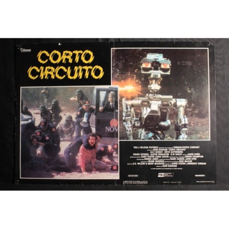 CORTO CIRCUITO 2 - Johnson - McKean, Stevens - FOTOBUSTA ORIGINALE 1988