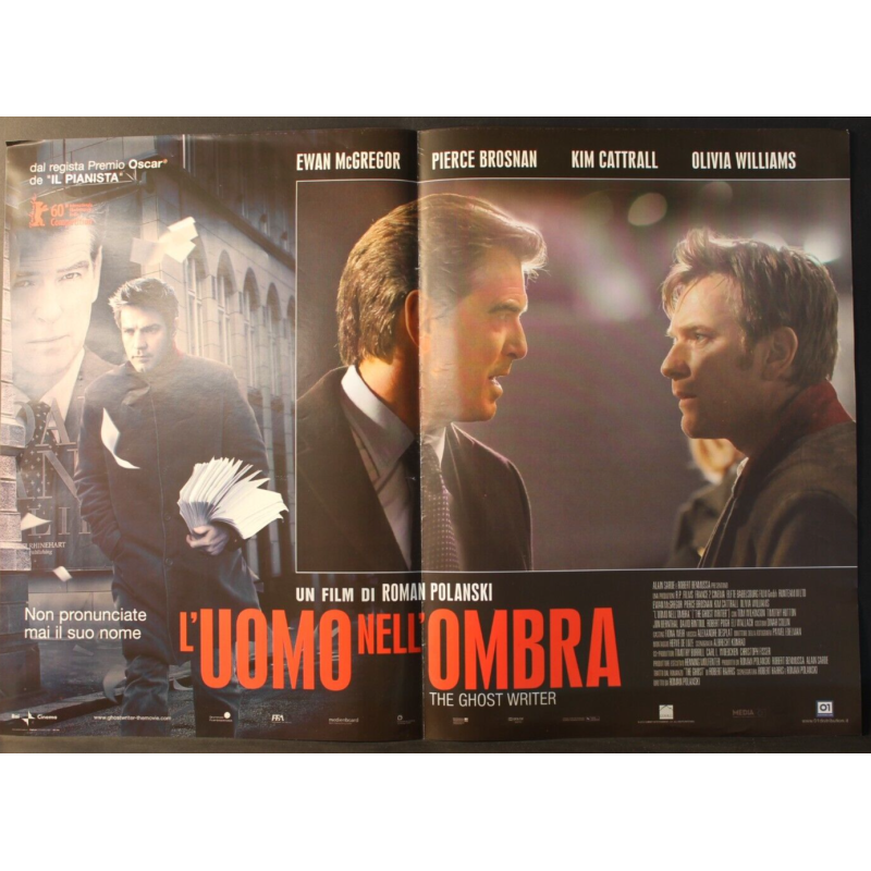 L'UOMO NELL'OMBRA - Polanski - Brosnan, McGregor - FOTOBUSTA ORIGINALE 2010