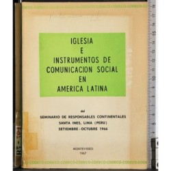Iglesia e instrumentos comunicacion social America latina