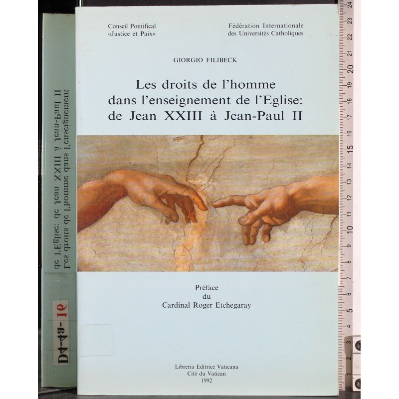 Droits de l'homme dans l'enseignement l'eglise..
