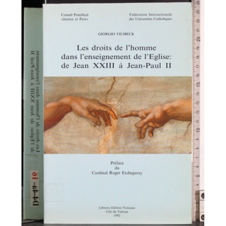 Droits de l'homme dans l'enseignement l'eglise..