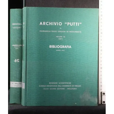 ARCHIVIO PUTTI VOLUME 26 1971 BIBLIOGRAFIA ANNO 1967