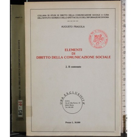 Elementi di diritto della comunicazione sociale. 2 Il contenuto
