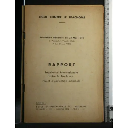 RAPPORT LEGISLATION INTERNATIONALE CONTRE LE TRACHOME: PROJET
