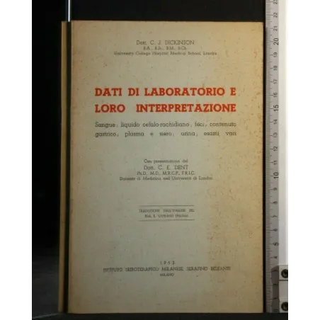 DATI DI LABORATORIO E LORO INTERPRETAZIONE