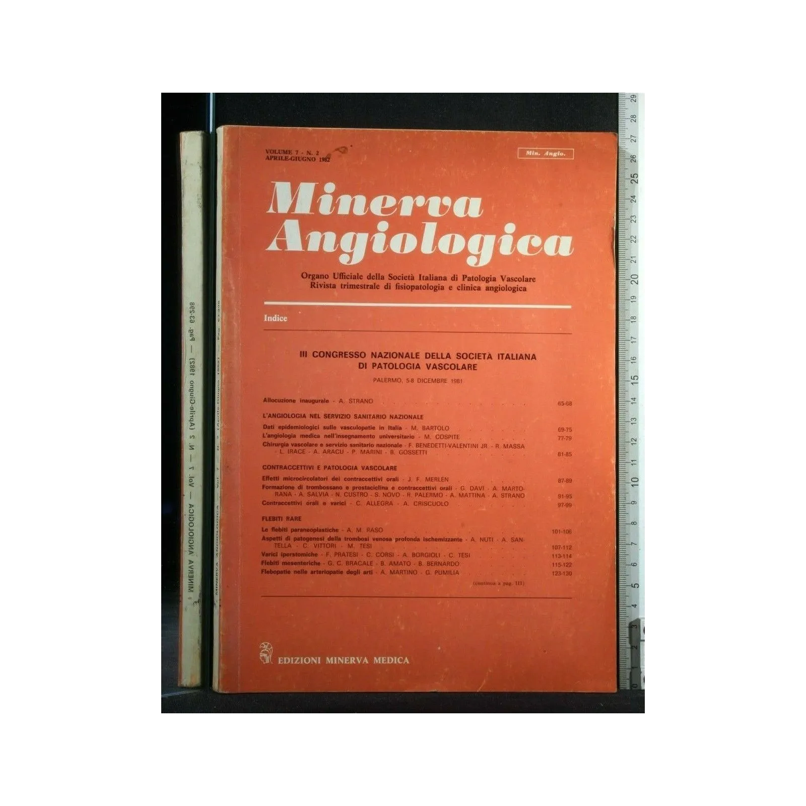 MINERVA ANGIOLOGICA APRILE-GIUGNO 1982 III CONGRESSO NAZIONALE