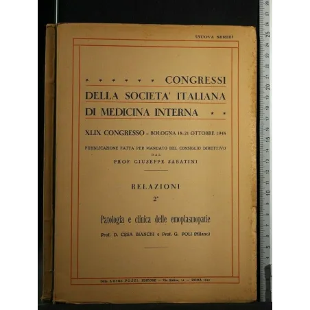 PATOLOGIA E CLINICA DELLE EMOPLASMOPATIE CONGRESSI DELLA