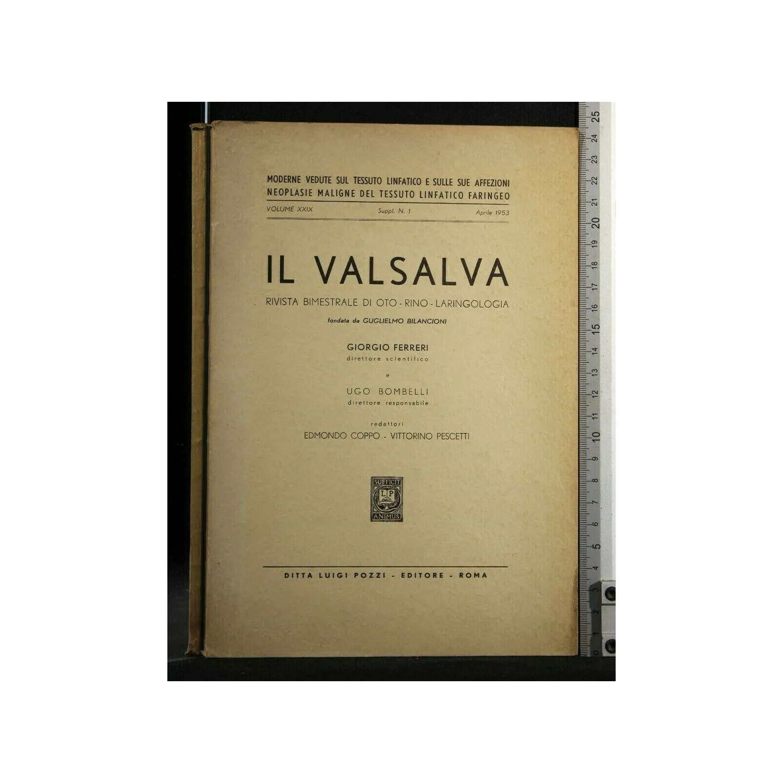 IL VALSALVA RIVISTA BIMESTRALE DI OTO-RINO-LARINGOLOGIA VOLUME