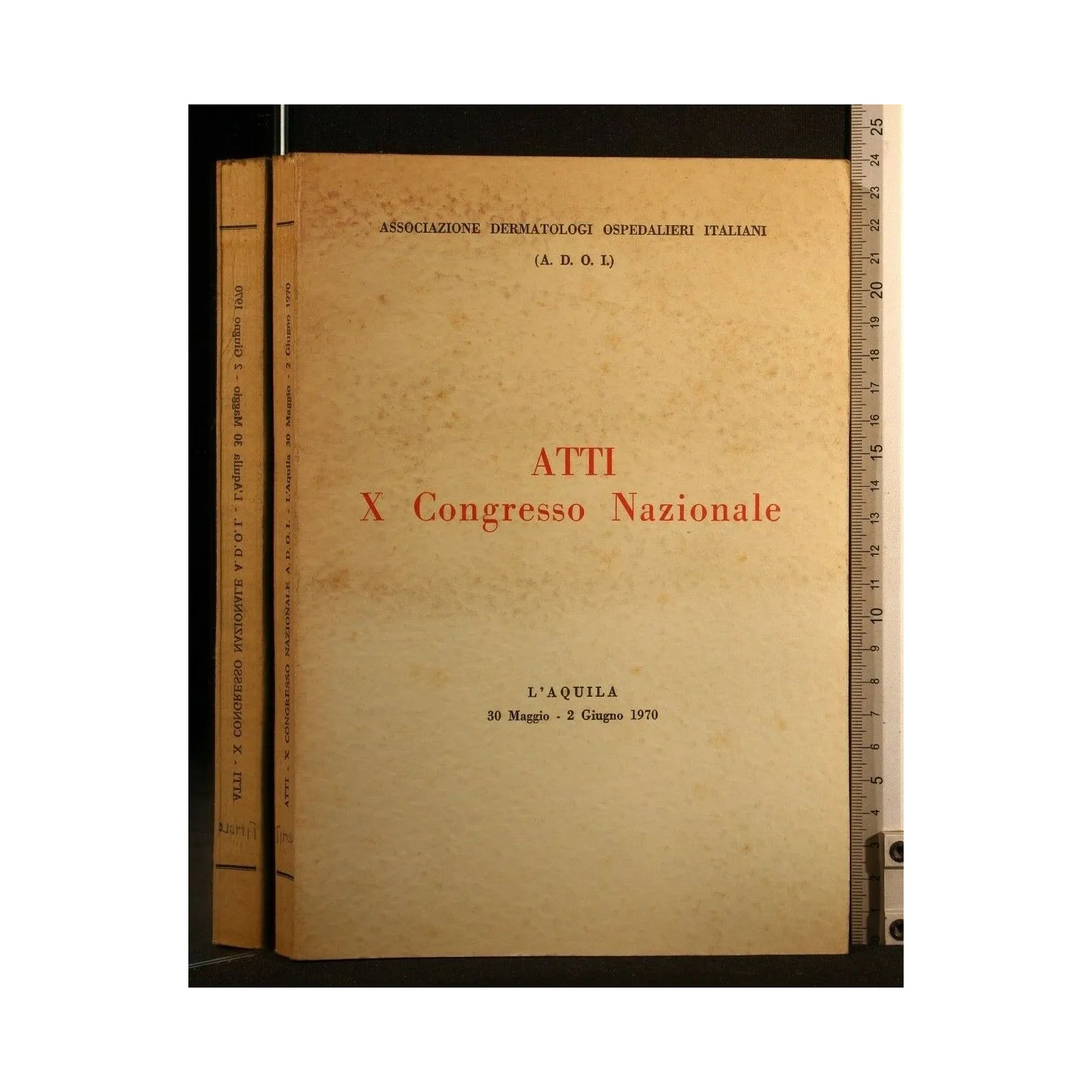 ATTI X CONGRESSO NAZIONALE ADOI L'AQUILA 30 MAGGIO 2 GIUGNO 1970