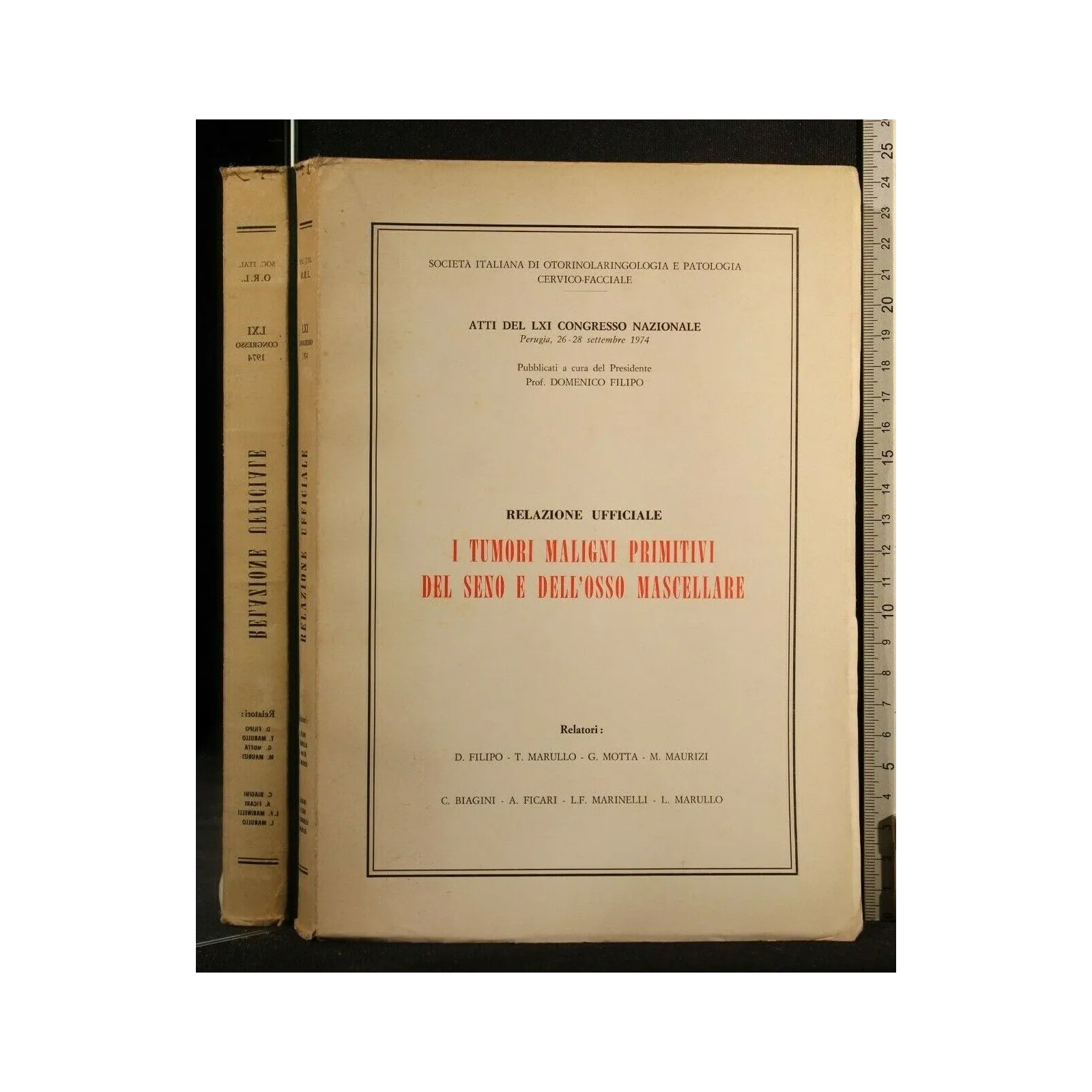 ATTI DEL LXI CONGRESSO NAZIONALE I TUMORI MALIGNI PRIMITIVI DEL SENO E DELL'OSSO MASCELLARE 26-28 SETTEMBRE 1974 _x000D_