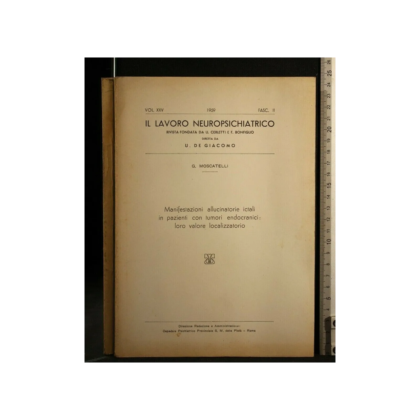 IL LAVORO NEUROPSICHIATRICO VOL. 25 FASCICOLO 2, 1959
