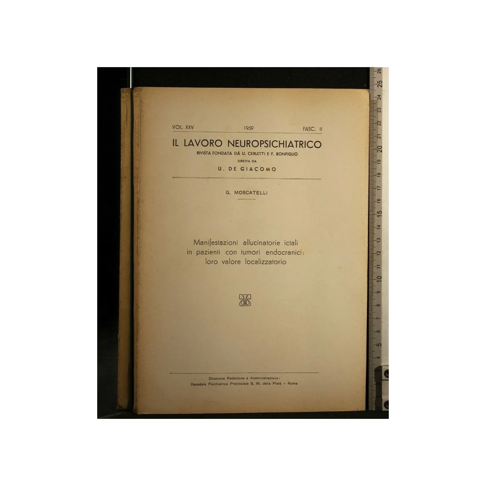 IL LAVORO NEUROPSICHIATRICO VOL. 25 FASCICOLO 2, 1959