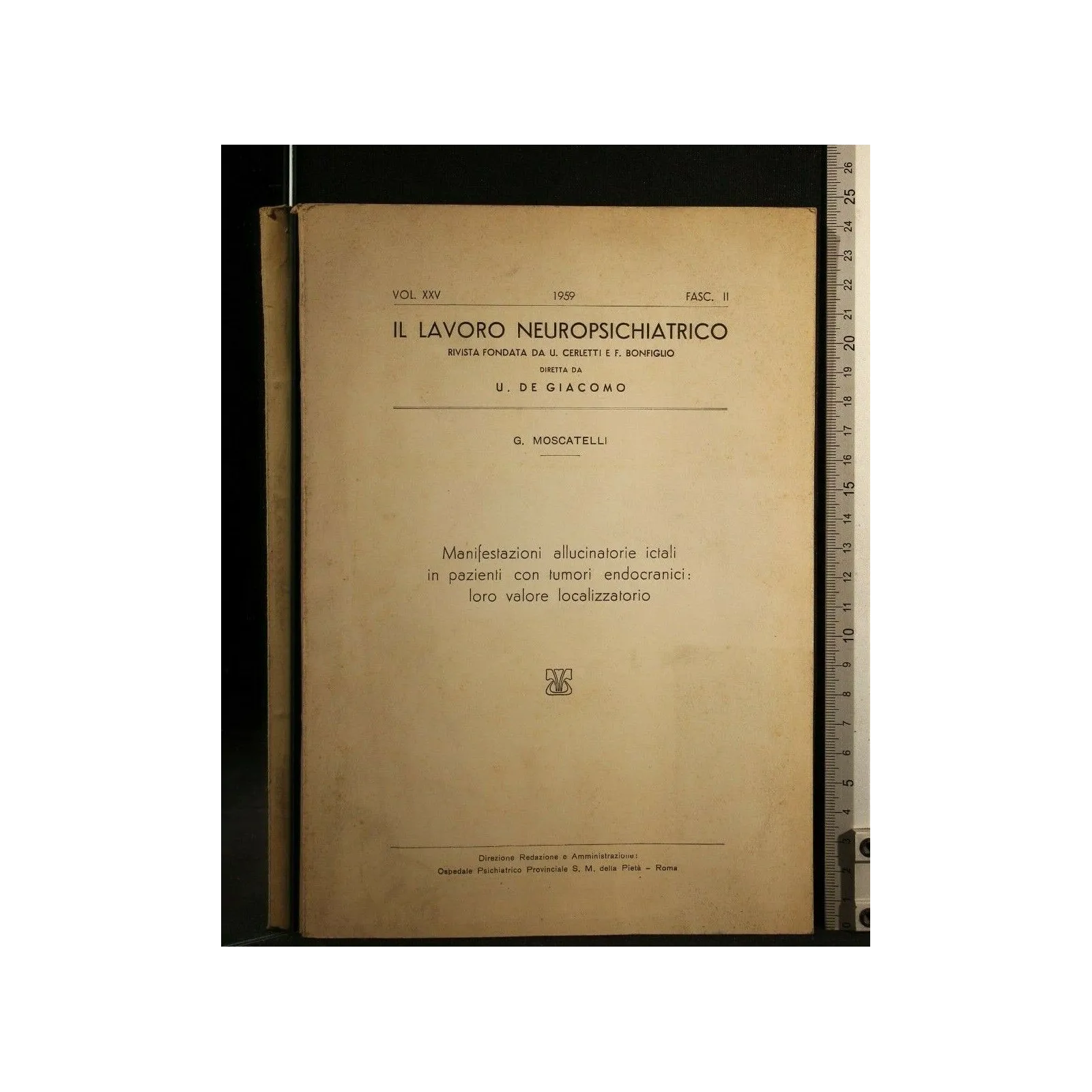 IL LAVORO NEUROPSICHIATRICO VOL. 25 FASCICOLO 2, 1959