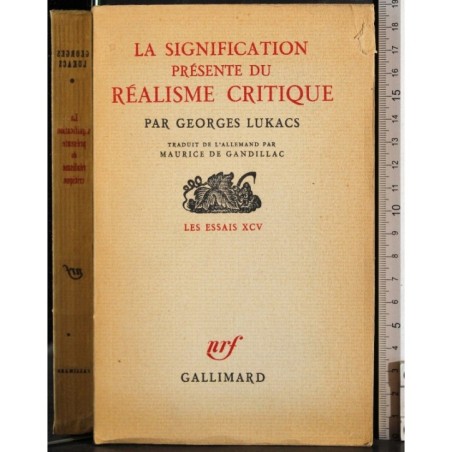 La signification presente du realisme critique