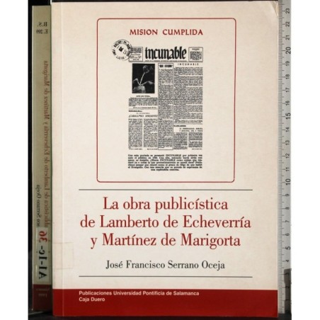 La obra publicista de Lamberto de Echverri..