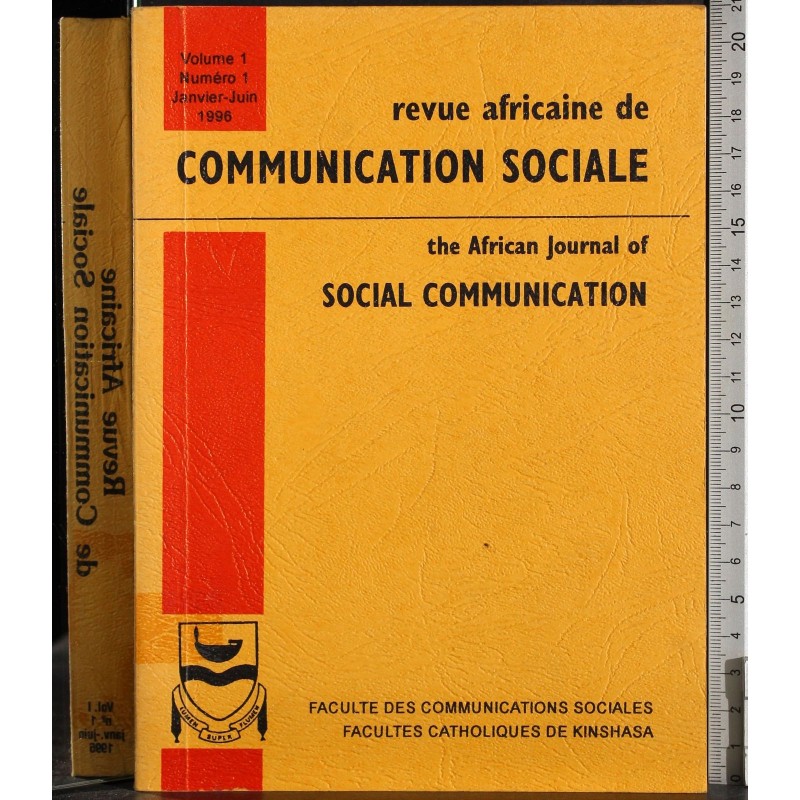 Revue africaine de communication sociale. Vol 1.N 1/Jan-Juin 1996