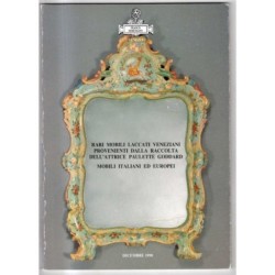 FRANCO SEMENZATO. VENEZIA. MOBILI ITALIANI ED EUROPEI. CATALOGO ASTA DIC 1990.