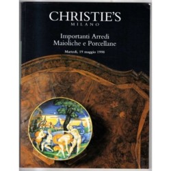 CHRISTIE'S. MILANO. ARREDI MAIOLICHE PORCELLANE. CATALOGO ASTA 19 MAGGIO 1998.